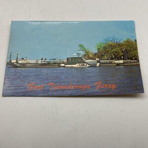 Vtg Fort Ticonderoga Ferry NY Postcard To Shoreham‎ VT Lake Champlain Unposted